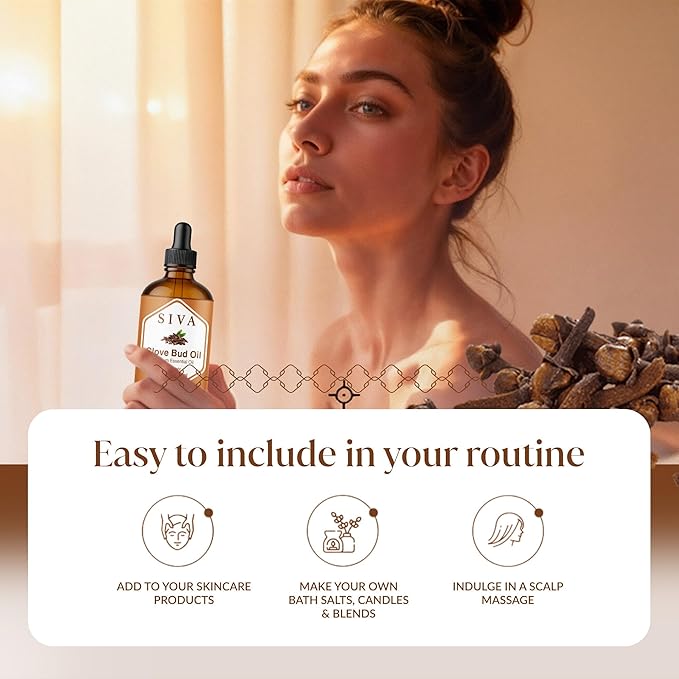 Siva Clove Bud and Peppermint Essential Oil 4oz Bundle Super Saver Combo – Premium Grade Value Set for Aromatherapy, Skincare and Haircare