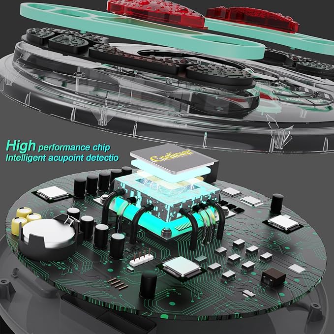 Creliver EMS Foot Massager for Neuropathy, NMES Foot Stmulator with 25 Modes 99 Intensities, Feet Circulation Stimulator for Neuropathy, Plantar Fasciitis, Gifts for Mom Dad, Green