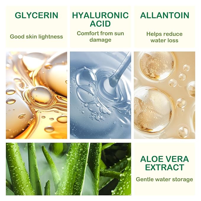 XMXueMei 16PCS Travel Size Aloe Vera Gel,Organic Aloe Vera Gel for Face & Body,Hydrating After Sun Care Lotion,Moisturizing After Sun Care Lotion Set for All Skin Type, 1.05 Oz