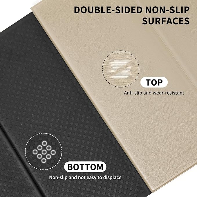 Foldable Yoga Mat Extra Thick & Large (74" x 31.5" x 0.32"), Double-Sided Non Slip & Lightweight Fitness Mat, 8mm Thick Wide Exercise Mats for Woman Man Kids, Portable Workout Mats for Travel, Studio or Home Use