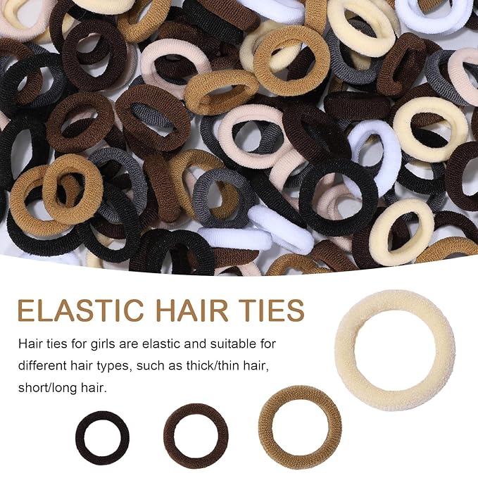 150 Pack Hair Ties for Little Girls, Soft Hair Ties Small Seamless Hair Bands Elastic Ponytail Holders Stocking Stuffers for Kids Girls