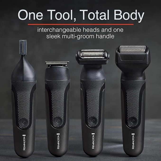 Remington ONE Shave & Groom Multi-Tool Electric Razor for Men, Foil Shaver with 4 Full-Size Attachments & 5 Adjustable Combs for Beard, Face & Body Grooming