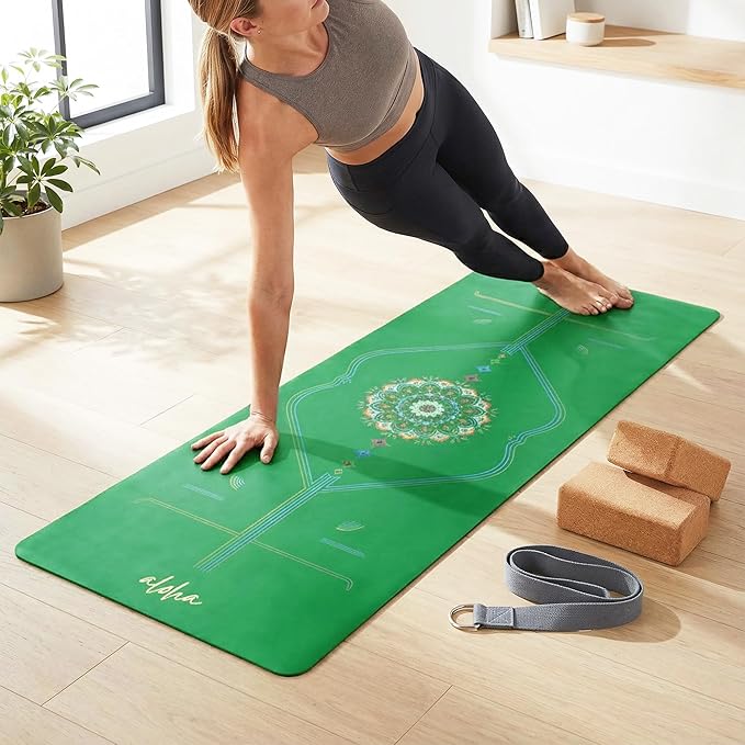 Aloha Bliss Premium Yoga Mat – 72” x 27 - Thick, Non-Slip & Durable | Sweat-Resistant, Lightweight & Portable | Perfect for Yoga, Pilates, Home Workouts, Gym & Studio Practice - Eco-Friendly