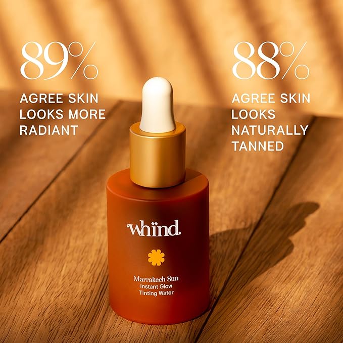 Whind Marrakech Sun Face & Body Glow Duo – Tinting Drops + Body Bronzing Mist Set - Natural, Sun-Kissed Glow – Lightweight, Buildable Color for Face & Body