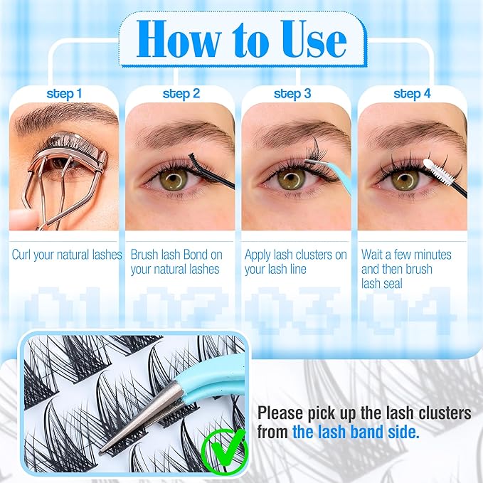 Manga Lash Clusters Kit Spiky Lash Extension Kit Fairy Eyelash Clusters Wispy Cluster Eyelash Extensions Kit 10-16mm Individual Lashes Anime Lashes Clusters by Lanflower