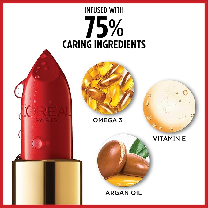 L'Oreal Paris Colour Riche Original Creamy, Hydrating Satin Lipstick with Argan Oil and Vitamin E, Berry Parisienne , 1 Count