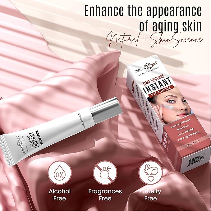 Dermaxgen Instant Eyelift Cream Time Reverse Treatment For Dark Circles, Puffy Eyes, & Wrinkles Anti Aging Serum Reduces Under Eye Bags, Wrinkles, Dark Circles, Fine Lines & Crow's Feet Instantly - 12