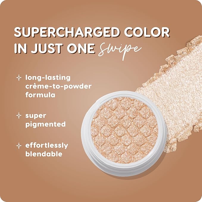 ColourPop Super Shock Shadow - High-Pigment, Crème-Powder Eye Makeup - Single Glitter Eyeshadow with Minimal Fallout and Unique Bouncy Texture - Ivory Eyeshadow - Mighty Morphin (0.07 oz)