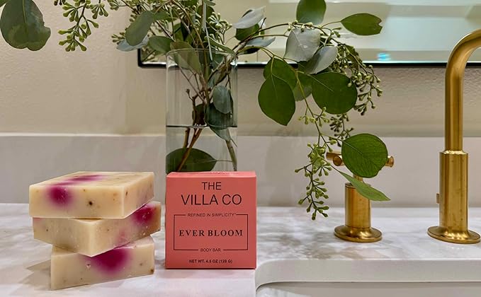 The Villa Co - Ever Bloom | Body Bar Crafted with Rose Petals & Botanicals | A Fresh & Radiant Cleanse With Natural Simplicity