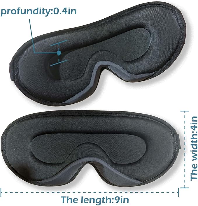 Eye Masks for Sleep, Sleep Masks, Sleep of 3D Light Blocking Blindfold, 3D Contoured Cup Sleeping Mask, Lash Extensions 3D Sleeping Mask, Travel Essentials for Flying, Eye Covers for Sleeping
