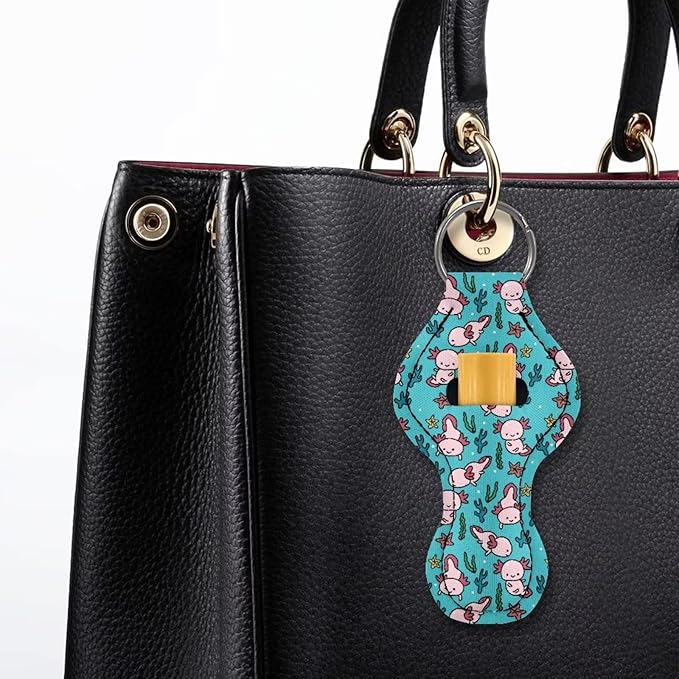 Chapstick Holder Keychain for Lipstick Lip Girls