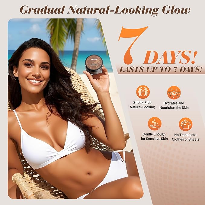 Intensive Tanning Gel, Self Tanner Tanning Lotion, Gradual Tanning Moisturizer, Browning & Bronzing Tan Accelerator, Sunless Tanner for Fake Tan for Women Men, Coconut Aroma, 3.38 Fl Oz
