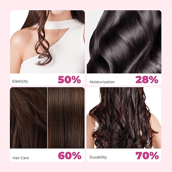 6 in 1 Hair Dryer Brush, Detachable Air Styler, Blow Dryer Brush 3 Heat Settings Frizz-Free Drying, Volumizing, Straightening, Curling for Travel & Home Styling (Pink-Black)