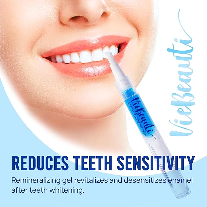 Teeth Whitening Pen Gel Kit: 35% Carbamide Peroxide Gel for Stain Removal - No Sensitivity with Remineralizing Pen for a Brighter Whiter Smile Mild Mint (7 Pack)