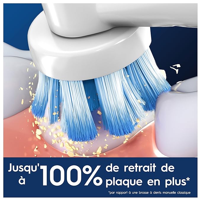 Oral-B Pro Sensitive Clean Electric Toothbrush Head, X-Shaped & Extra Soft Bristles for Gentle Brushing & Plaque Removal, Pack of 10 Toothbrush Heads, Suitable for Mailbox, White