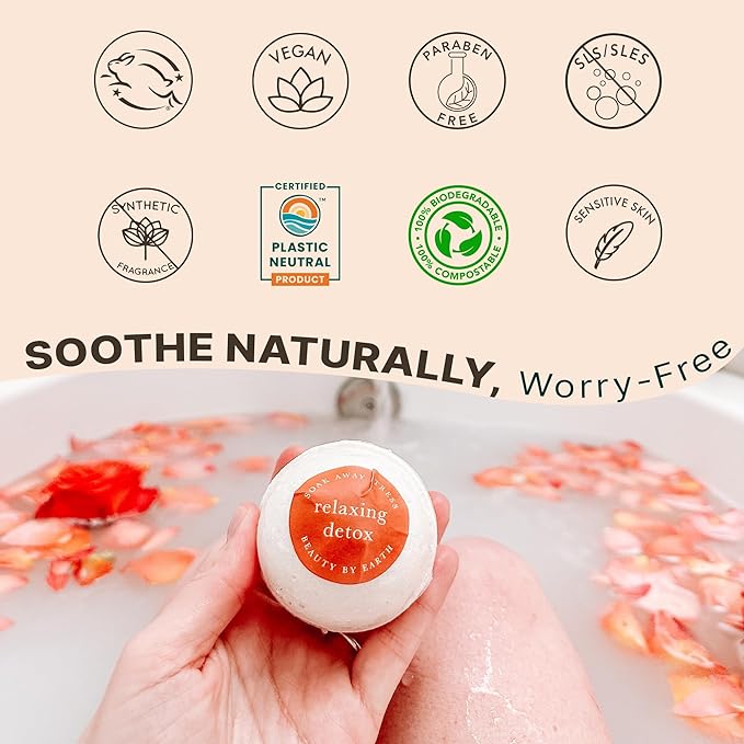 Bath Bombs Gift Set, USA Made with Organic & Natural Ingredients, Valentines Day Gifts for Her & Him, Relaxing Spa Gifts for Women & Men