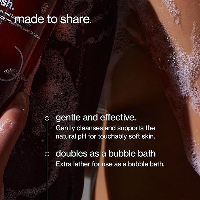 MAUDE Wash - pH Balanced Moisturizing Body Wash - Unscented Body Soap & Bubble Bath - With Smoothing Niacinamide & Aloe - Gentle Everyday Shower Gel & Relaxing Bath Soap - No.0 (12 oz)