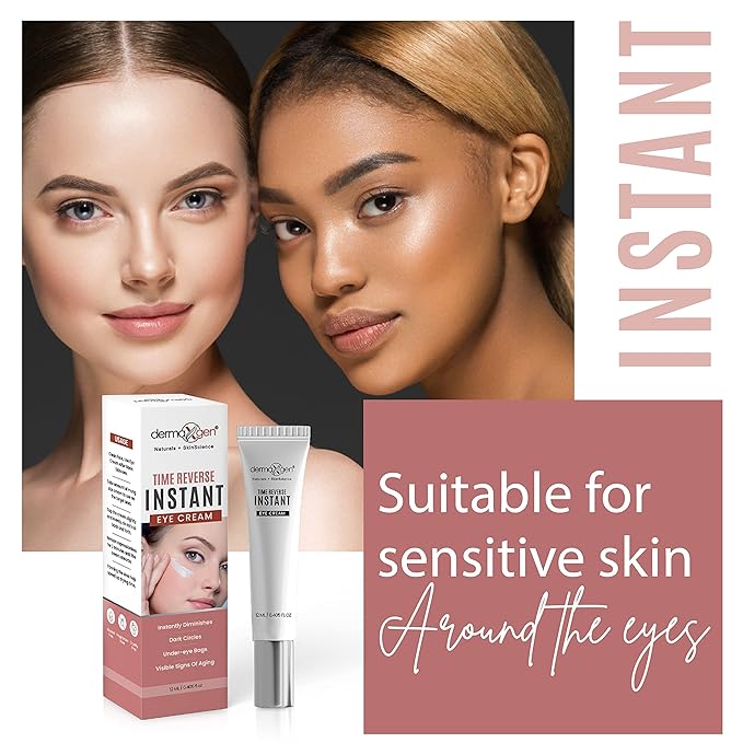 Dermaxgen Instant Eyelift Cream Time Reverse Treatment For Dark Circles, Puffy Eyes, & Wrinkles Anti Aging Serum Reduces Under Eye Bags, Wrinkles, Dark Circles, Fine Lines & Crow's Feet Instantly - 12