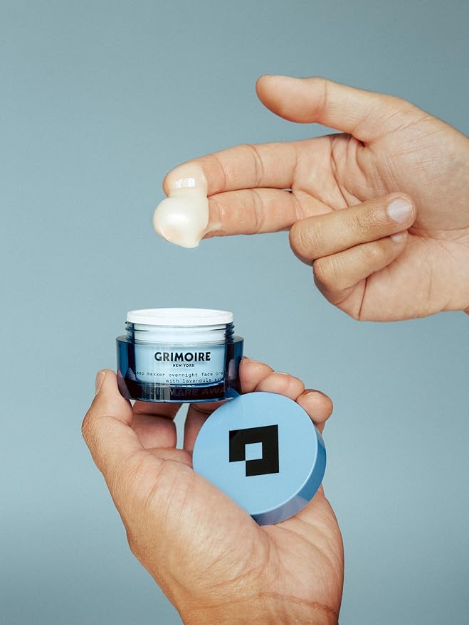 Grimoire New York Nightmare Away Overnight Hydrating Face Cream with Lavandula Extract, Shea Butter & Micro Super Greens. Anti-Aging & Calming Moisturizer for All Skin Types.
