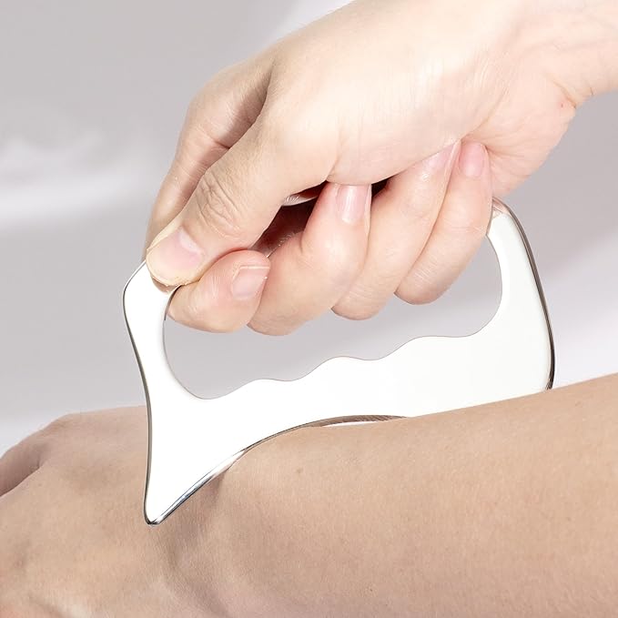 Gua sha Tool gua sha Stainless Steel iastm Tool Gussha Massage Tool Muscle Scraping Tool for Soft Tissue Therapy and Reduce Arms,Back, Legs, Neck Muscle Pain(SHAOZHANG)………