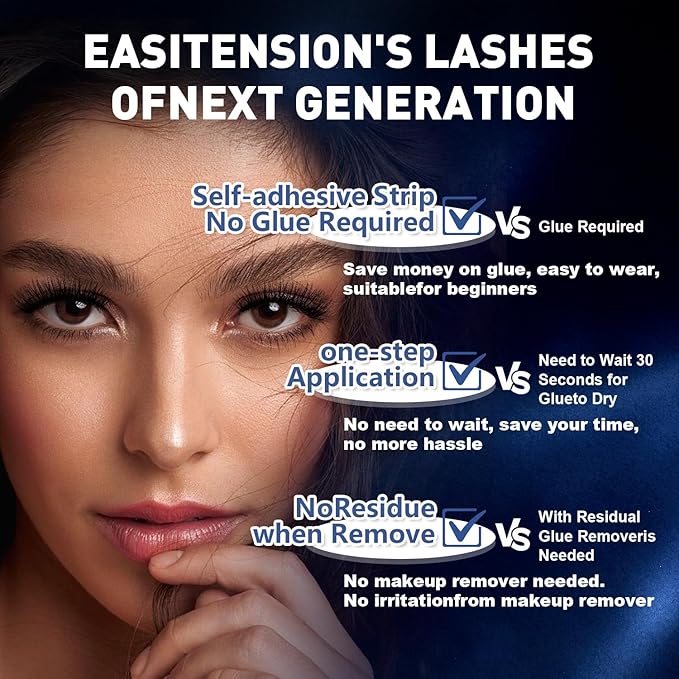 Self Adhesive Eyelashes Clusters Natural Look Wispy Press On Lash Clusters Pre Glued Eyelash Clusters Reusable No Glue Needed Lash Extensions
