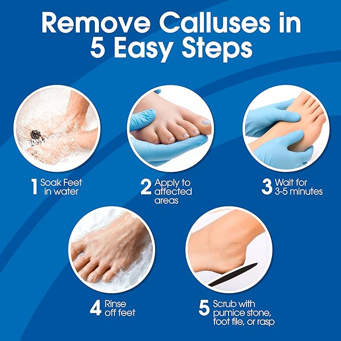 Callus Remover for Feet, Extra Strength Foot Callus Remover Gel, 8oz Salon Grade Home Pedicure Supplies for Dry Skin, Cracked Heel, Professional Strength Foot Care, Unscented