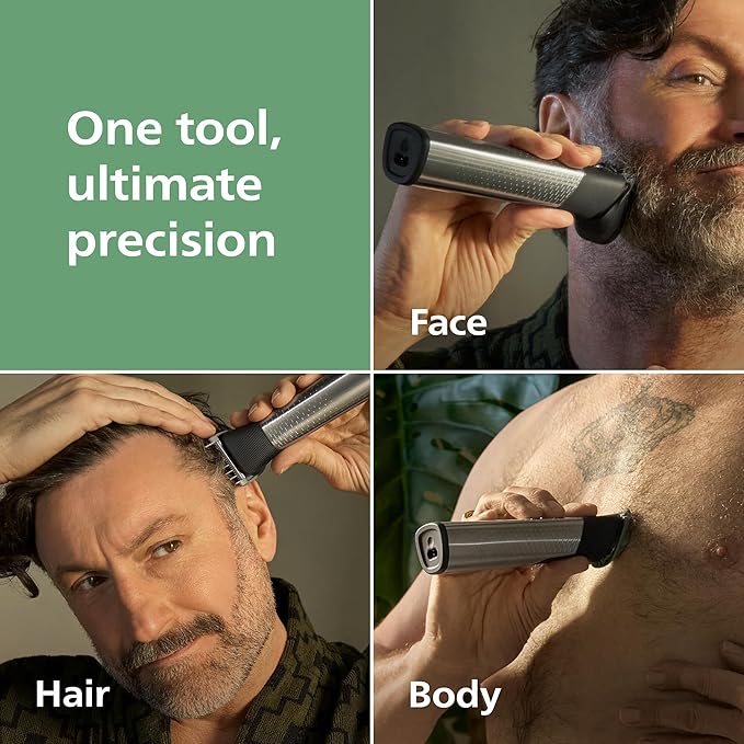 Philips Norelco All-in-One 7000 Series 22-Piece Trimmer - Electric Shaver and Clipper for Face, Beard, Head & Body, Self-sharpening Full Metal Blades, 28 Length Settings (0.5-16 mm), MG7975/49