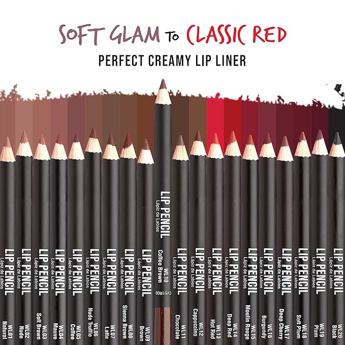 KISS New York Professional Slim Lip Pencil, Creamy Soft Lip Liner, Smooth Long-Lasting Rich Lip Color, Natural Lip Makeup, Water-Resistant Lip Crayon (Coffee Brown)