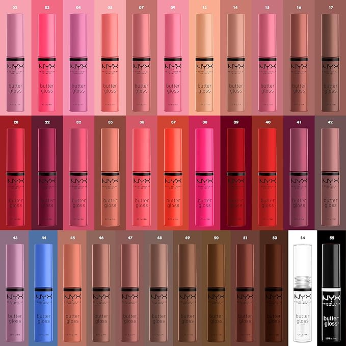 NYX PROFESSIONAL MAKEUP Butter Gloss Brown Sugar, Non-Sticky Lip Gloss - Sugar High (Peachy Light Nude)