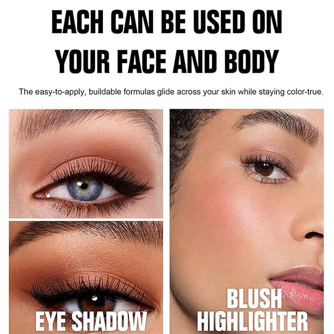 3D Blush Palette, Multi-Use Shimmery Matte Contour Palette Makeup Powder Face Contour Cheeks Lightweight Smooth Blendable Blush Highlighter Powder Beauty, Natural Shimmery Or Matte Finish(02#)