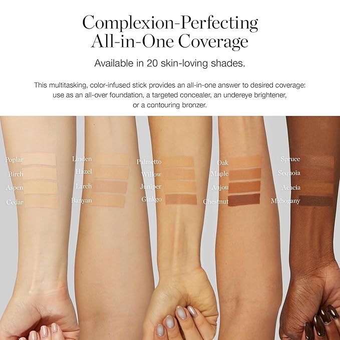 Ogee Sculpted Complexion Foundation Stick (Spruce 12.75N - Deep, Bronze Undertones) Full Coverage Foundation Makeup - Instantly Balance & Even Complexion - 70% Organic Ingredients