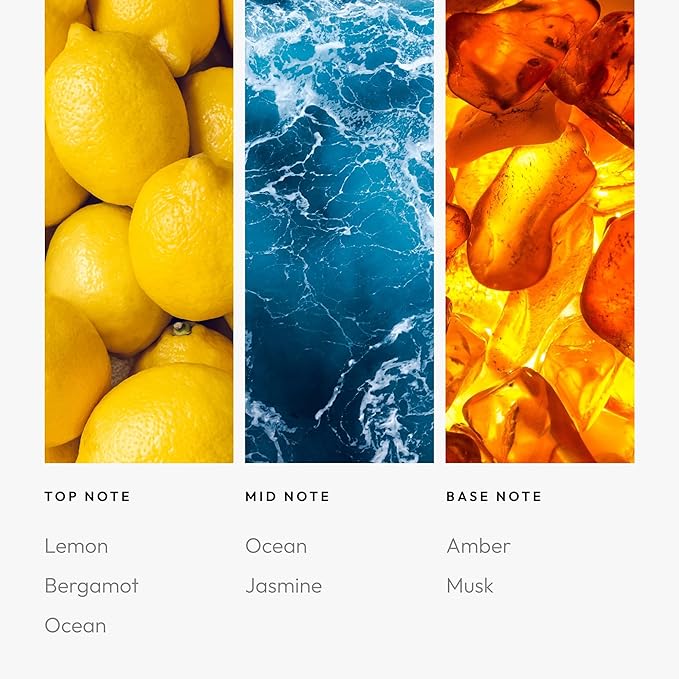 Aroma360 - Escapade Fragrance Oil Scent - Luxury Aromatherapy Scent Diffuser Oil - Hints of Lemon, Ocean, Bergamot, & Fragrant Jasmine - for Essential Oil Diffusers - for Home & Office - 500mL