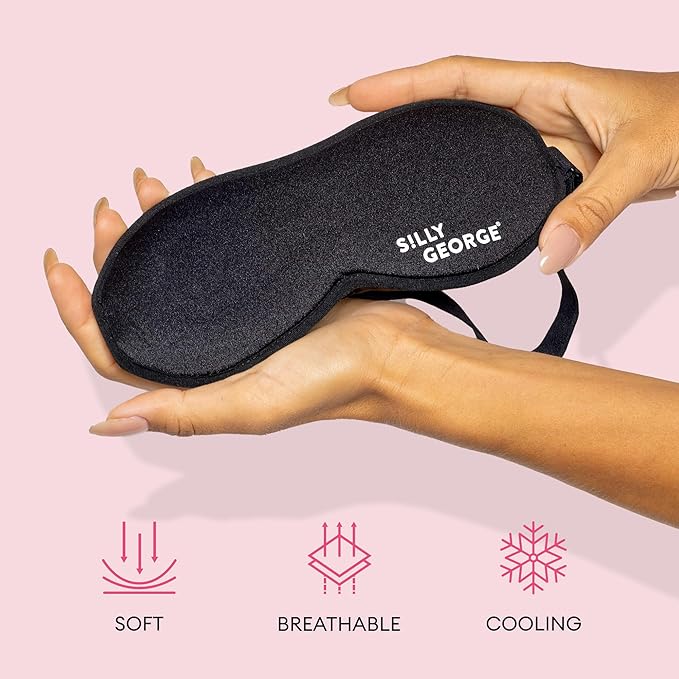 Silly George Lash Sleep Mask - 3D Contoured Blackout Eye Mask for Eyelash Extensions & False Lashes, Memory Foam Sleeping Mask for Women
