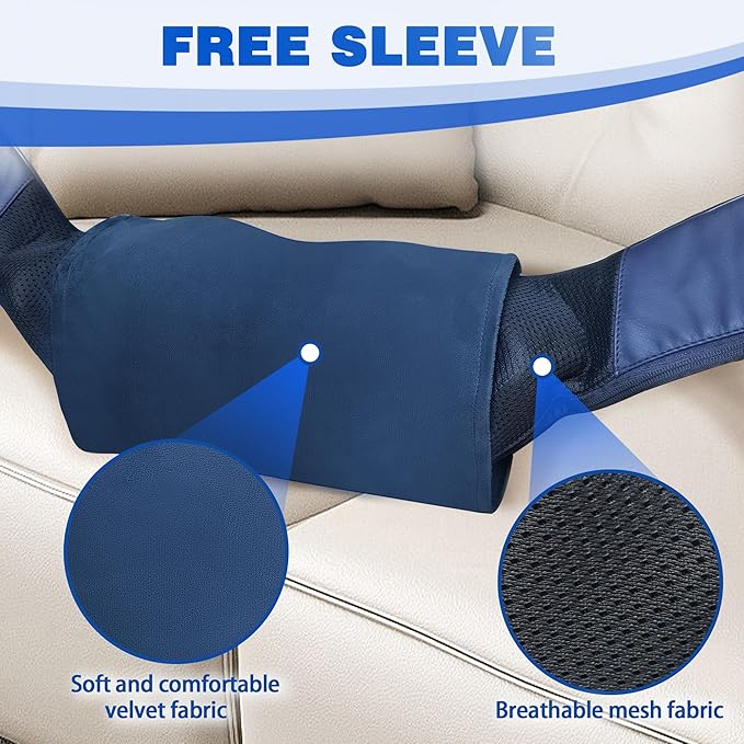 Joyset Shiatsu Neck and Back Massager with Heat,Electric Shoulder Massager for Pain Relief Deep Tissue,3D Kneading Massage with Cloth Cover Easy to Clean (Blue)