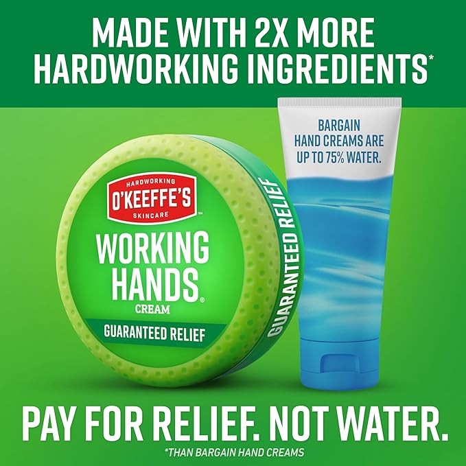 O'Keeffe's Working Hands Hand Cream for Extreme Dryness - 7 oz Tube (1 Pack) - Repairing Skincare for Cracked, Dry Hands