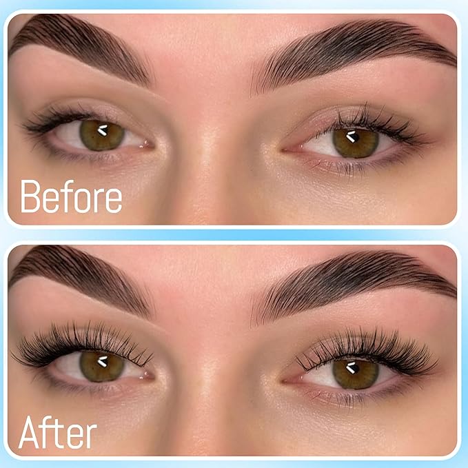 TNFVLONEINS Wispy Lash Extension Kit Left&Right Eyelash Extension Kit Natural Lash Clusters Kit 180Pcs Cluster Eyelash Extensions Kit C Curl Individual Lashes with Bond and Seal and Tweezers