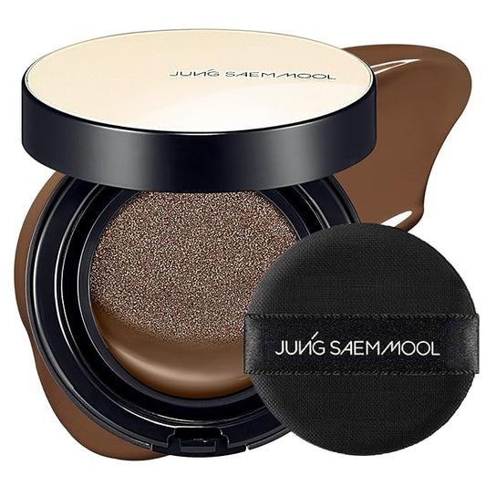 JUNG SAEM MOOL Essential Skin Nuder Cushion | Natural Finish, Buildable Coverage Cushion Foundation by Korean Makeup Artist (Refill Not Included, 0.49 Fl Oz), 40N Chestnut