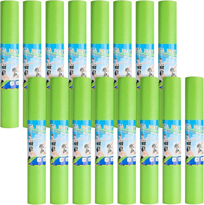 Funtery 3 mm Thick Yoga Mat Exercise Workout Mat Non Slip Fitness Pad for Women Gym Home Yoga Pilates