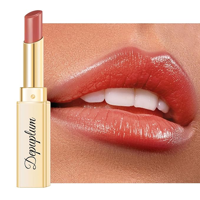 Nude Pink Lipstick for Women Hydrate Lipstick Glossy Moisture Lip Gloss Sheer-Medium Coverage Shine Tinted Lip Balm for Dry Lips, DM97 RoseNude