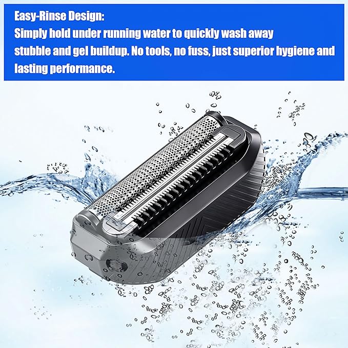 Shaver Replacement Blade compatible with MANSCAPED The Handyman Compact Face Shaver Razor Replacement Head (Black(3PCS))