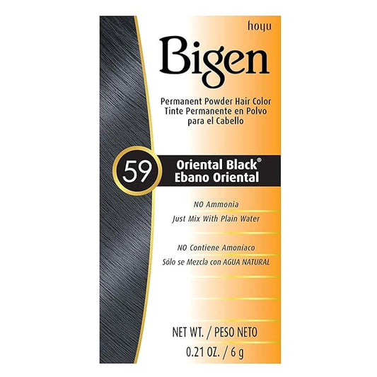 Bigen Permanent Powder Hair Color 59 Oriental Black 1 ea (Pack of 4)