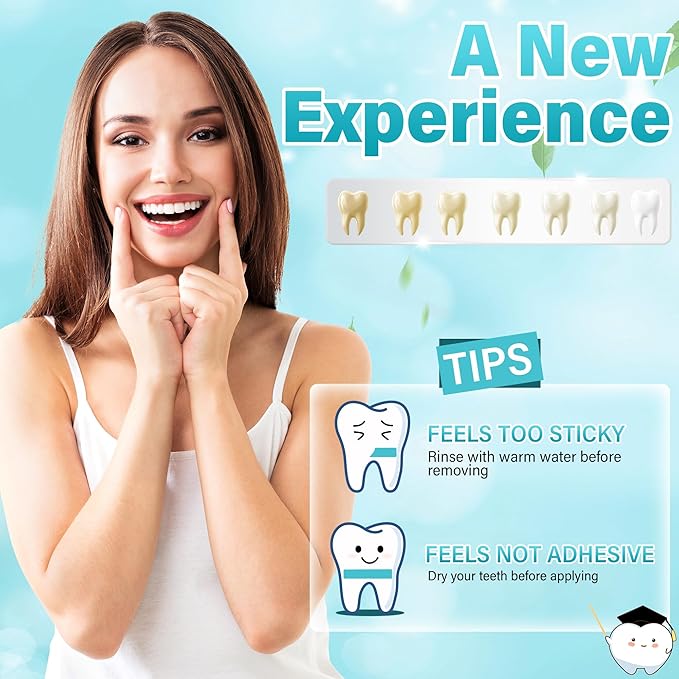 Teeth Whitening Strips Kit, 21 Treatments, 42 Strips, Enamel Safe, Sensitivity Free & Dentist Approved for Whiter Teeth, Non-Slip Formula to Remove Stains