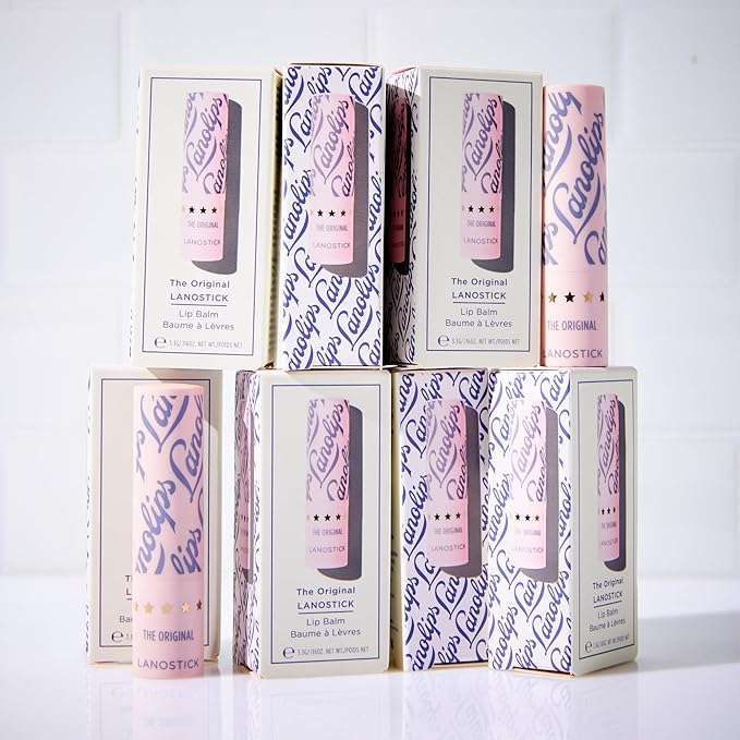 Lanolips Lanostick - Moisturizing Lanolin Lip Balm Stick for Dry, Cracked Lips - Moisturizer with Lanolin, Castor Oil, Jojoba Oil, Shea Butter for Hydration (3.3g / 0.116oz)