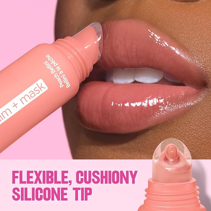 Revlon Glimmer Lip Treat Balm + Mask™, Overnight Peptide Lip Treatment, Hydrating, 003 Peach Bellini, 0.4 fl oz