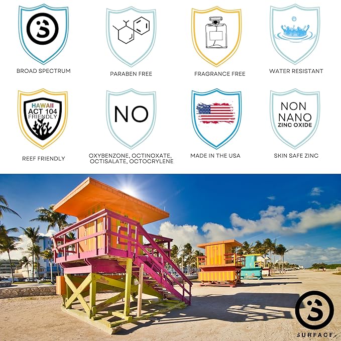 Surface Dry Touch Sunscreen Stick, Water Resistant, UVA/UVB Broad Spectrum, Fast Drying Protection, PABA Free - 1.5oz - SPF 50-2 Count