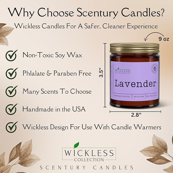 Wickless Citrus Scented Candles for Candle Warmer Lamp, Many Scents to Choose, 100% Non-Toxic Soy Wax, Candle Melts for Warming Plate, Handmade in The USA (Citrus Sunshine)