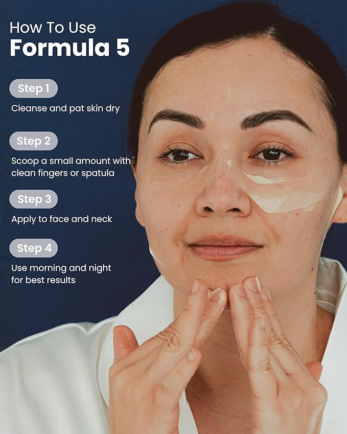 DS Dermasensa Formula 5 Moisturizer for Face and Neck with Vitamin A, E, CoQ10, Matrixyl 3000, and Squalane - Anti-Aging Moisturizer for Normal to Dry Skin - 50ml/1.69 fl oz