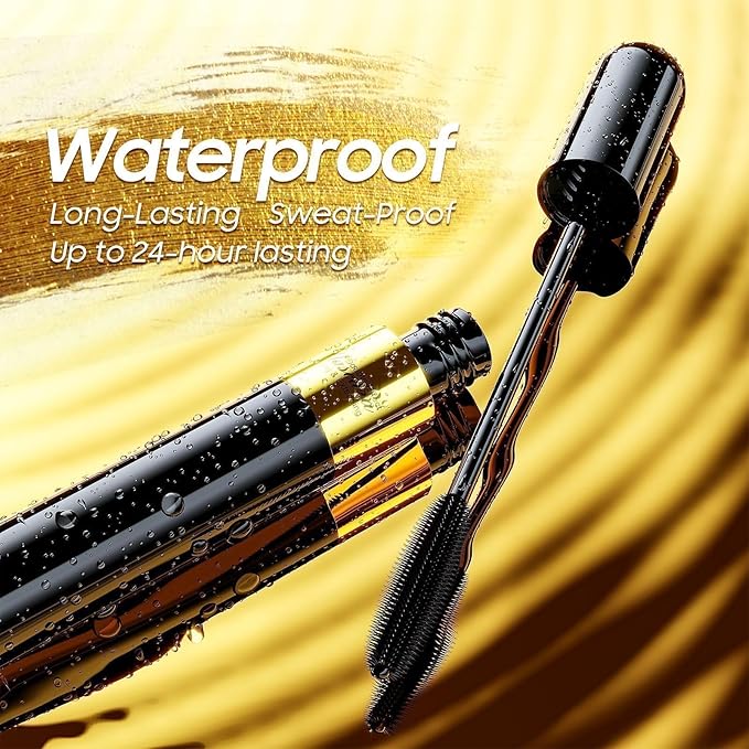 Waterproof Mascara Black, Mascara Volume and Length, Defining, Curling, Multiplying, Buildable Formula No Clumping Mascara for Older Women 60 Plus Eye Makeup, Valentines Day Gifts for Her