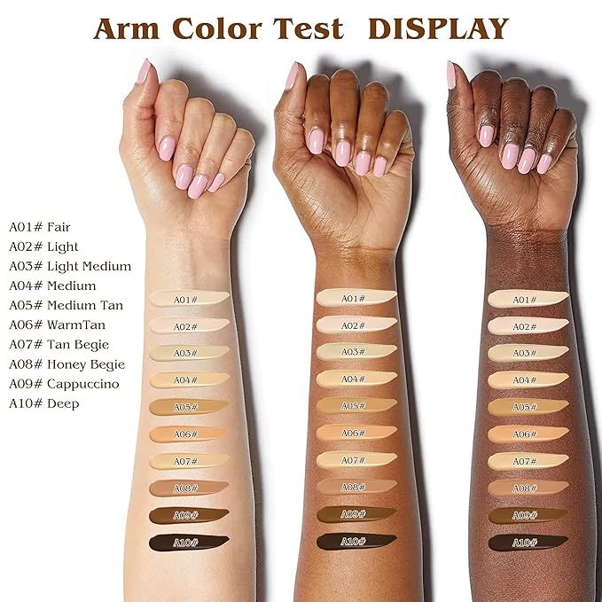 Under Eye Concealer, Full-Coverage Concealer Foundation Makeup for Older Women, Covers Blemishes & Under-Eye Circles, Spots, Matte Finish, Redness & Discoloration, Vegan & Cruelty-Free A05#MediumTan