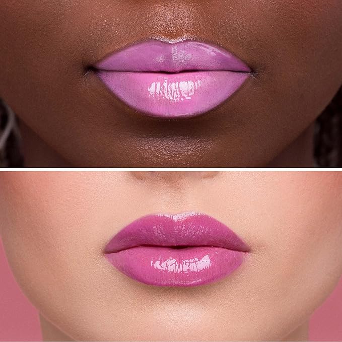 Juvia's Place Smoothie Lip Gloss Pink Drink - Hydrating Cream Lipgloss with Pink & Mauve Tones - Non Sticky Plumping Glosses - High Shine Lipgloss for Women - Lip Plumper with Cocoa Butter & Chia Oil